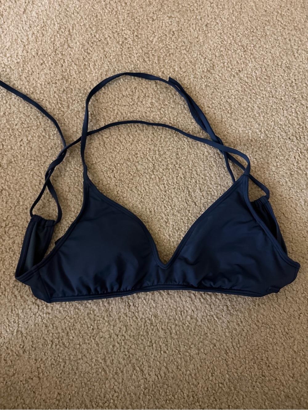 Roxy Navy Triangle Bikini Top
